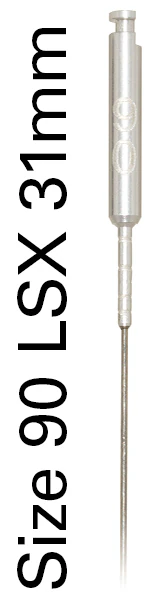 Kerr LightSpeed LSX Rotary File, Size #90, 31mm, White, 6/Pack, LX31090 (835-9031)