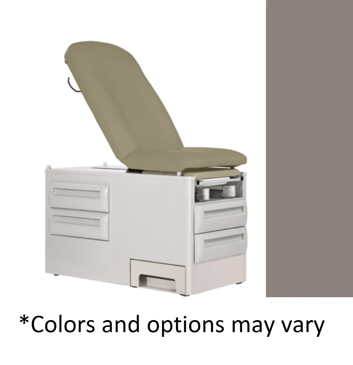 UMF Medical Signature Series Manual Exam Table with Side Step, Mocha, 500 lb Capacity