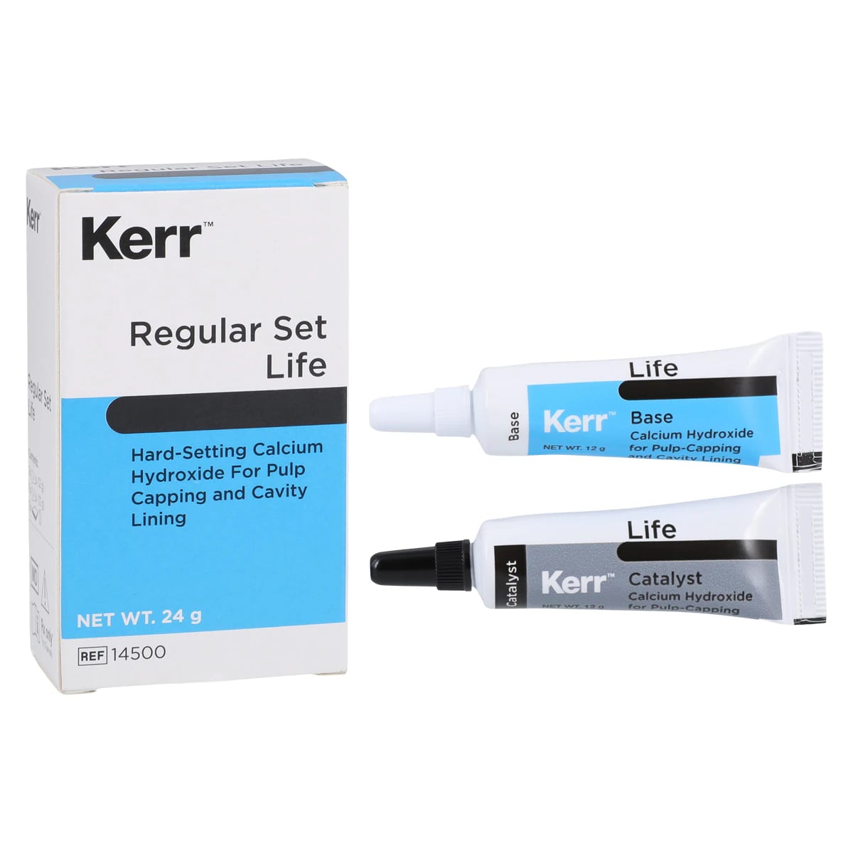 Kerr Life Cavity Liner, Regular Set (Base & Catalyst Tubes, 12 g each, with Mixing Pad), #14500