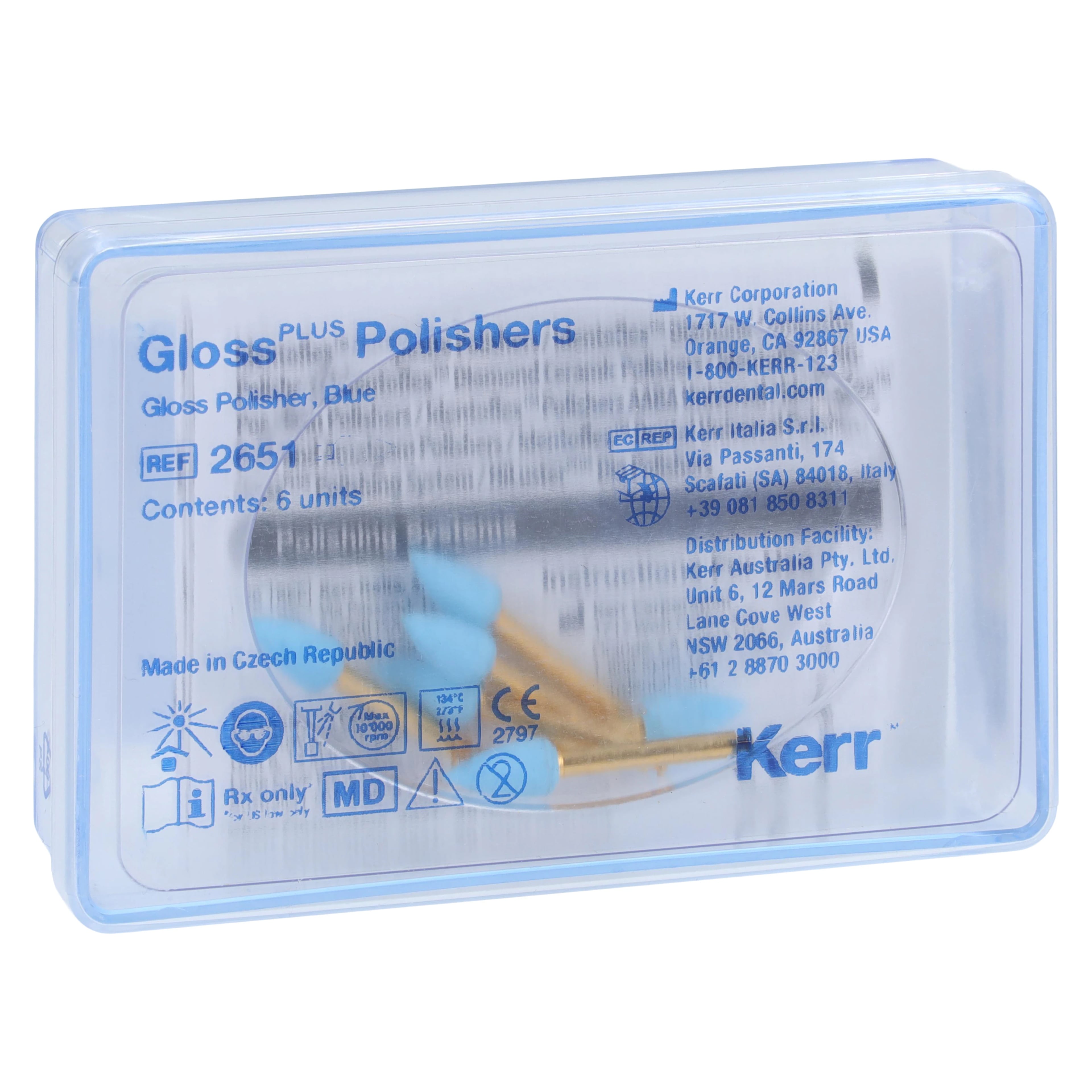 Kerr HiLuster GlossPLUS Polisher Flame, Refill Pack of 6, #2651