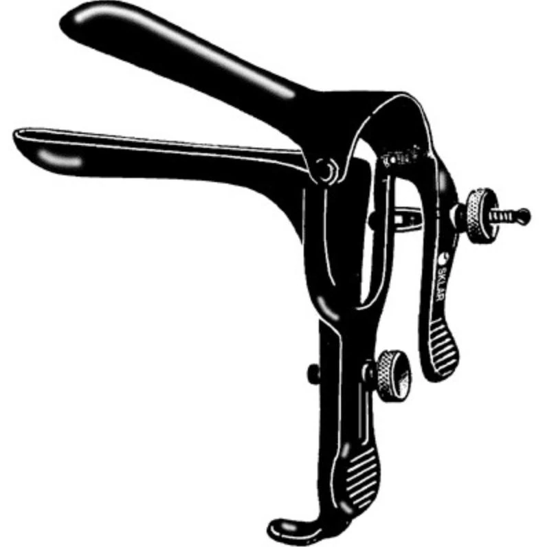 Sklar Instruments Graves Vaginal Speculum, Black, Medium, 4" x 1-1/4"