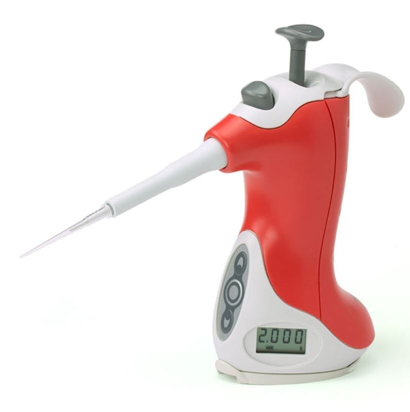 Ovation Quick-Set Adjustable Volume Pipette, 0.2-2 µL, 0.002 µL Increments, Red, Single Channel, Each