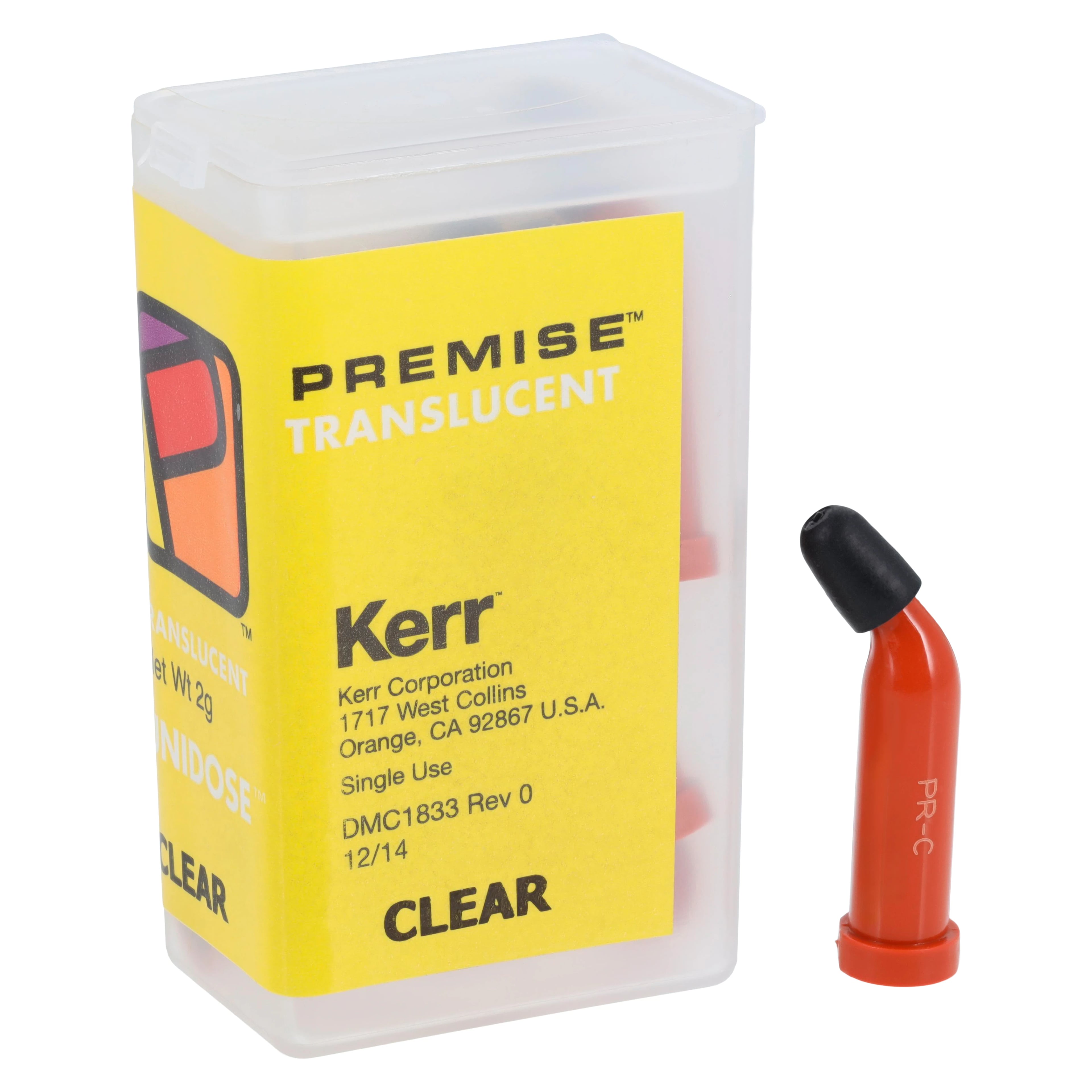 Kerr Premise Universal Nanofilled Composite, Translucent Clear, 0.2 g Unidose Tips, 20/Box, #32678