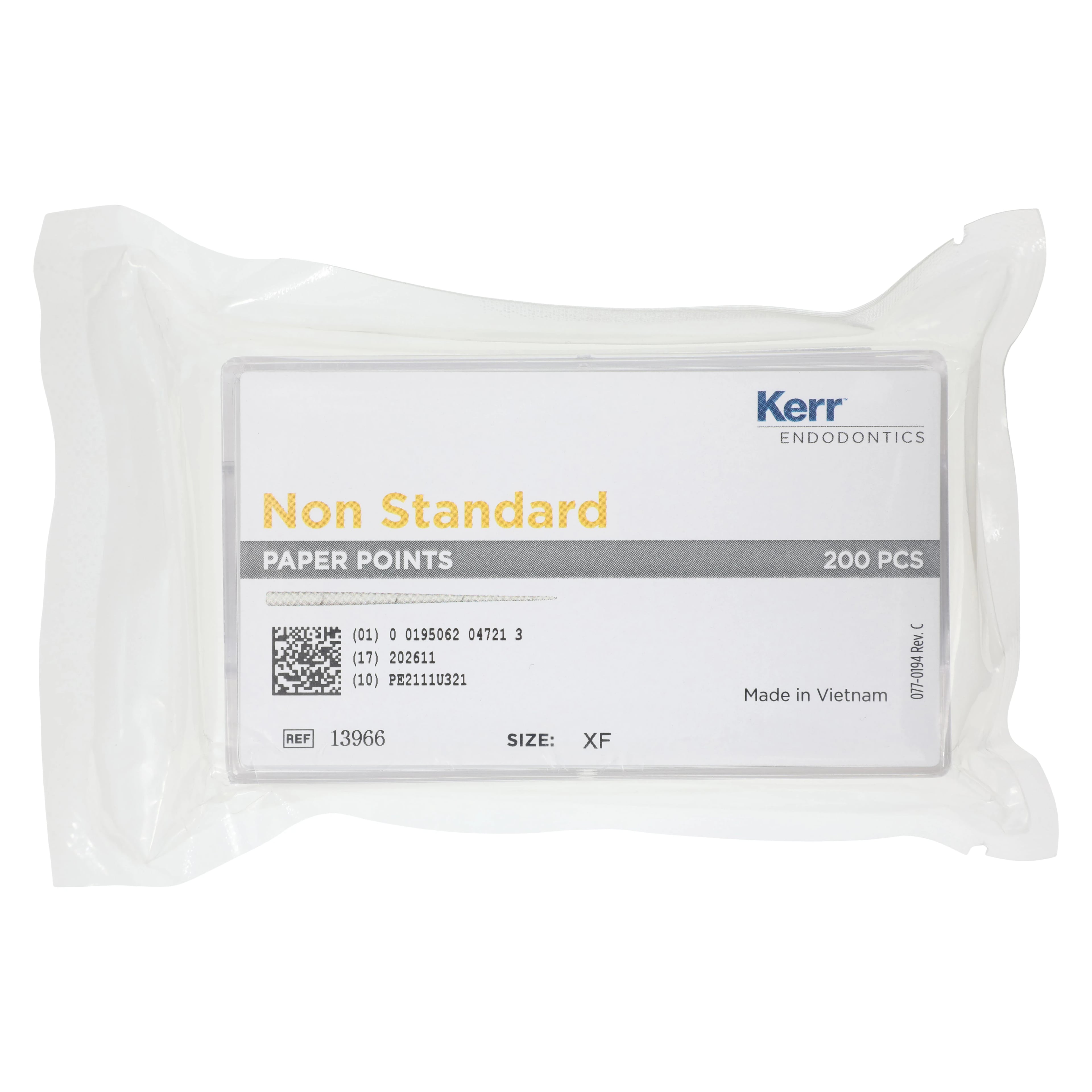 Kerr Endodontics Absorbent Paper Points, X-Fine, Bulk Box of 200, #13966