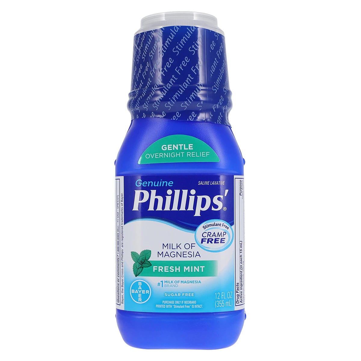 Phillips Milk of Magnesia Stool Softener Liquid, Mint, 12 oz Bottle