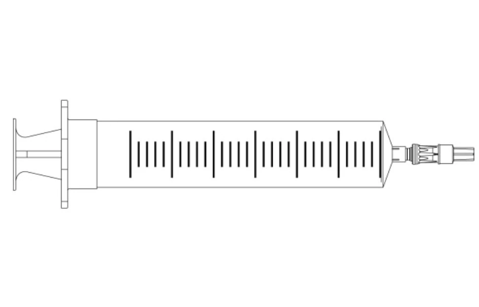 Texium Infusion Syringe, 60cc, Without Needle, Latex-Free, Disposable, 50/Case