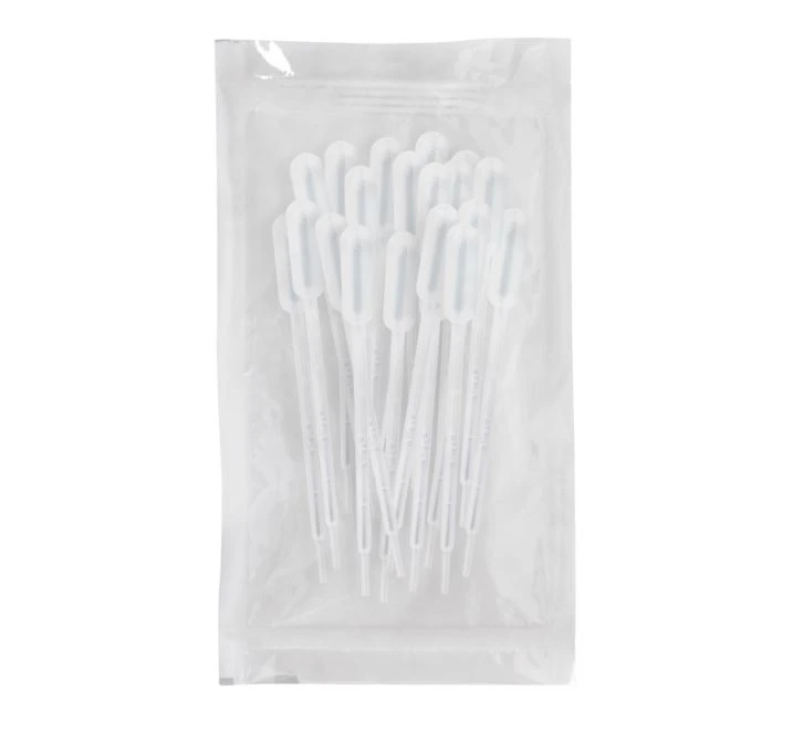 Copan Diagnostics Pasteur Transfer Pipette, Polyethylene, 1 mL, Sterile, Disposable, 20/Pouch, 500/Case