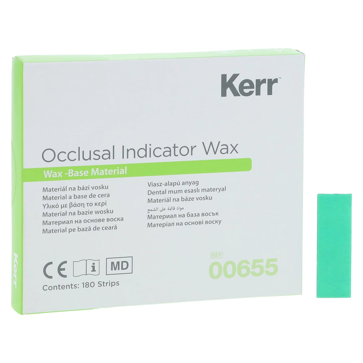 Kerr Occlusal Indicator Wax, 20 Gauge, 180 Strips with Pencil, #00655