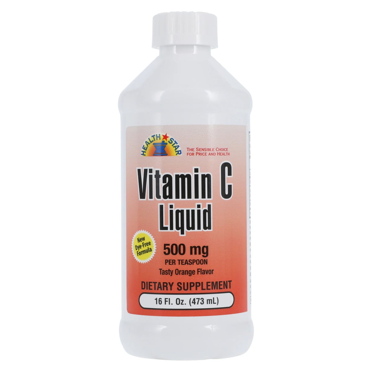 Geri-Care Ascorbic Acid Oral Liquid, Vitamin C 500 mg, 16 oz Bottle