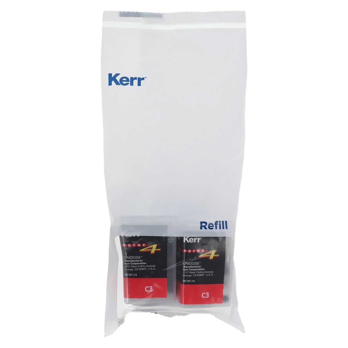 Kerr Point 4 Optimized Particle Composite Unidose Refill, C3 Body Shade, 0.2 g, 20/Pk, 29909