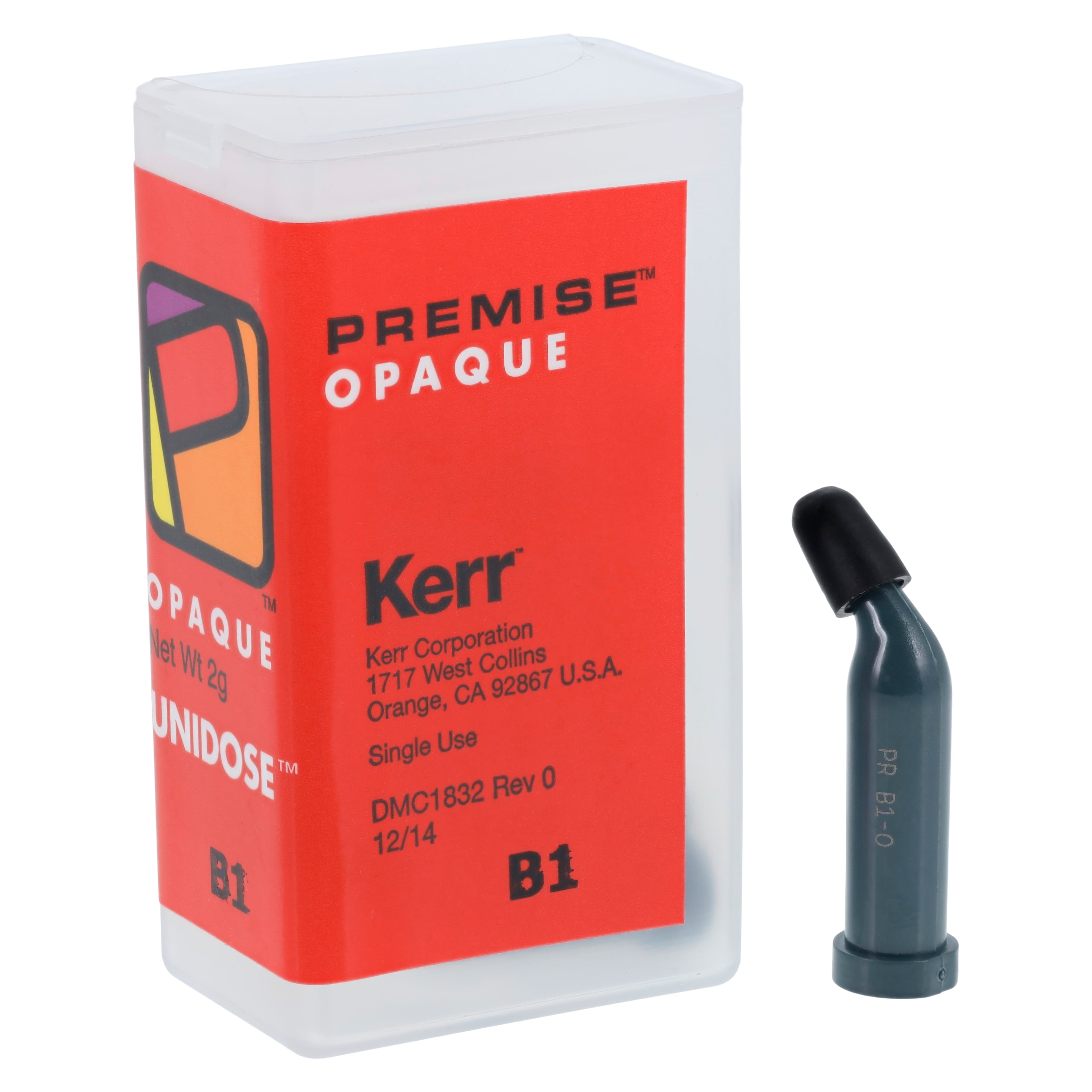 Premise Universal Nanofilled Composite, Opaque Shade B1, 0.2 g Unidose Tips, 20/Box, #32672