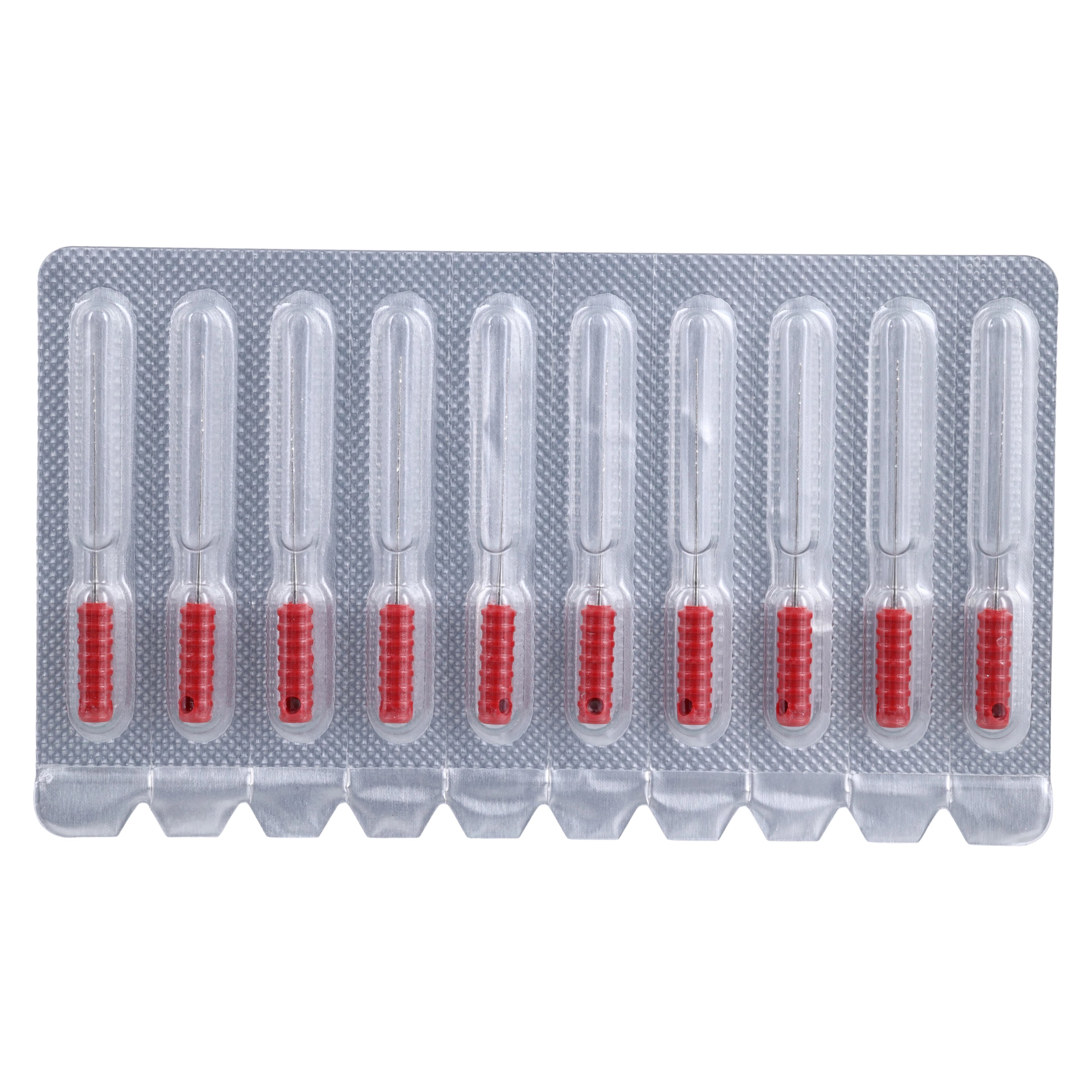 Kerr Barbed Broaches, X-Fine (Red), 21mm/22mm, Presterilized, 30/Pkg, #17010