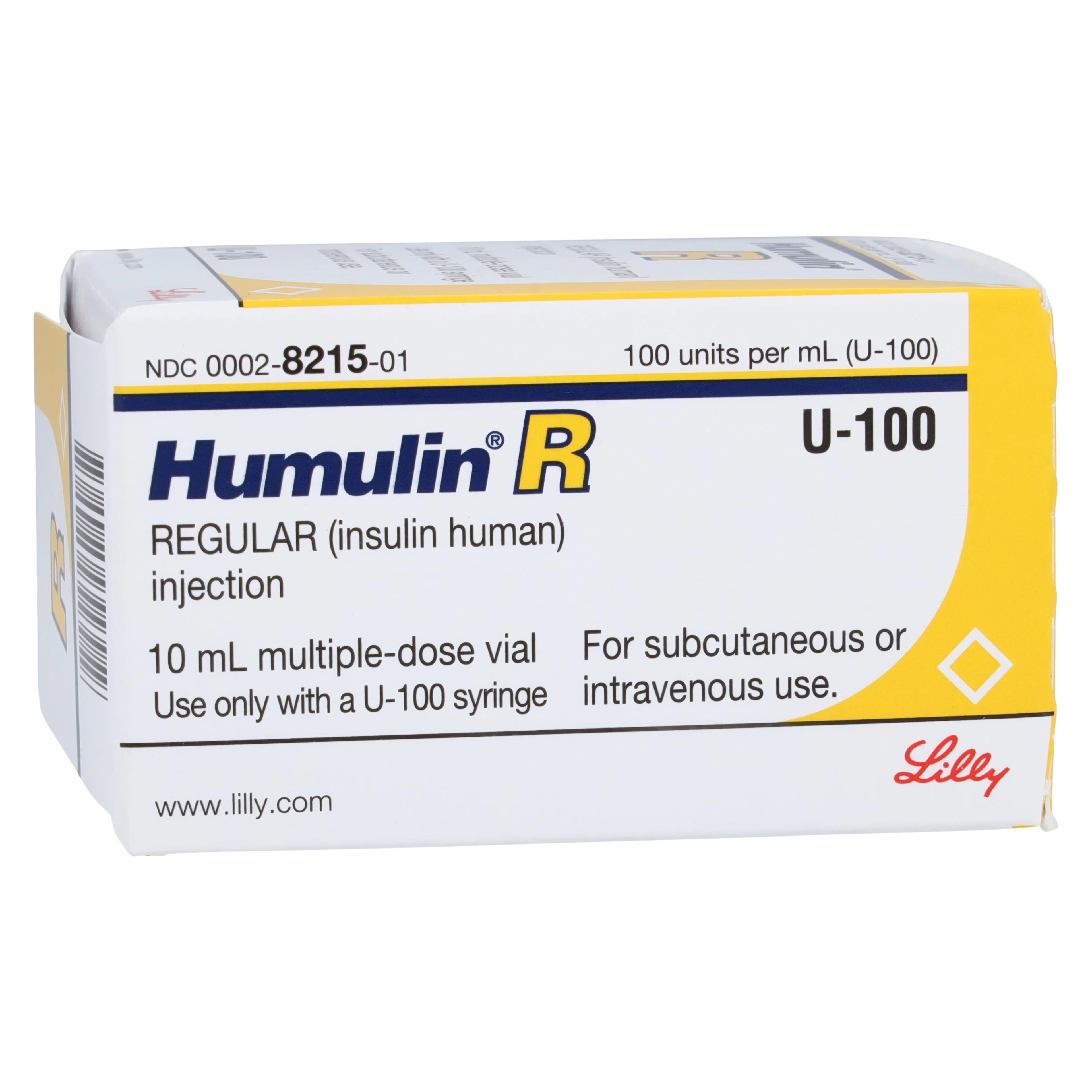 Humulin R Insulin Injection, 100 Units/mL, 10 mL Vial