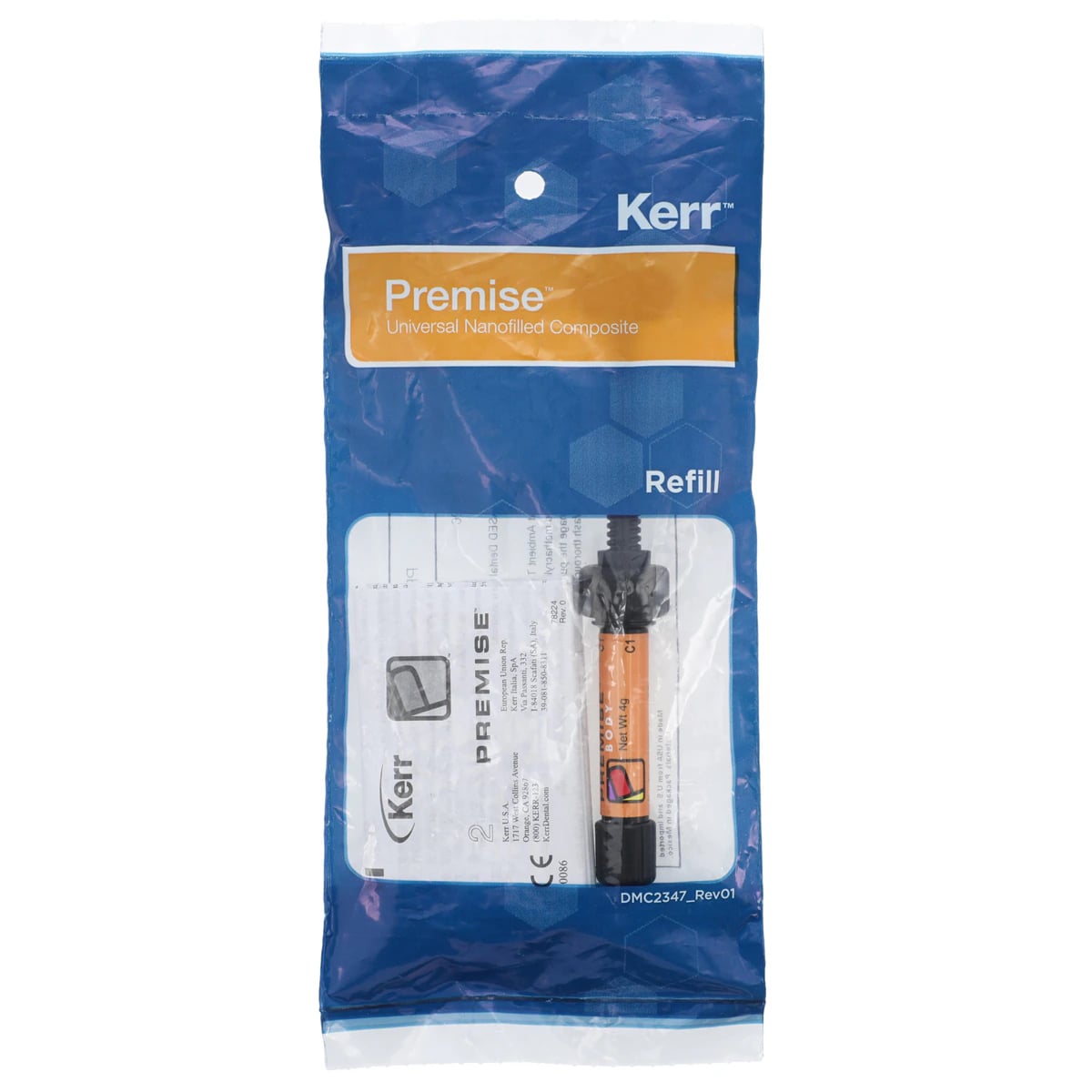 Kerr Premise Universal Nanofilled Composite Syringe Refill, Shade C1 Body, 4 g, #32626