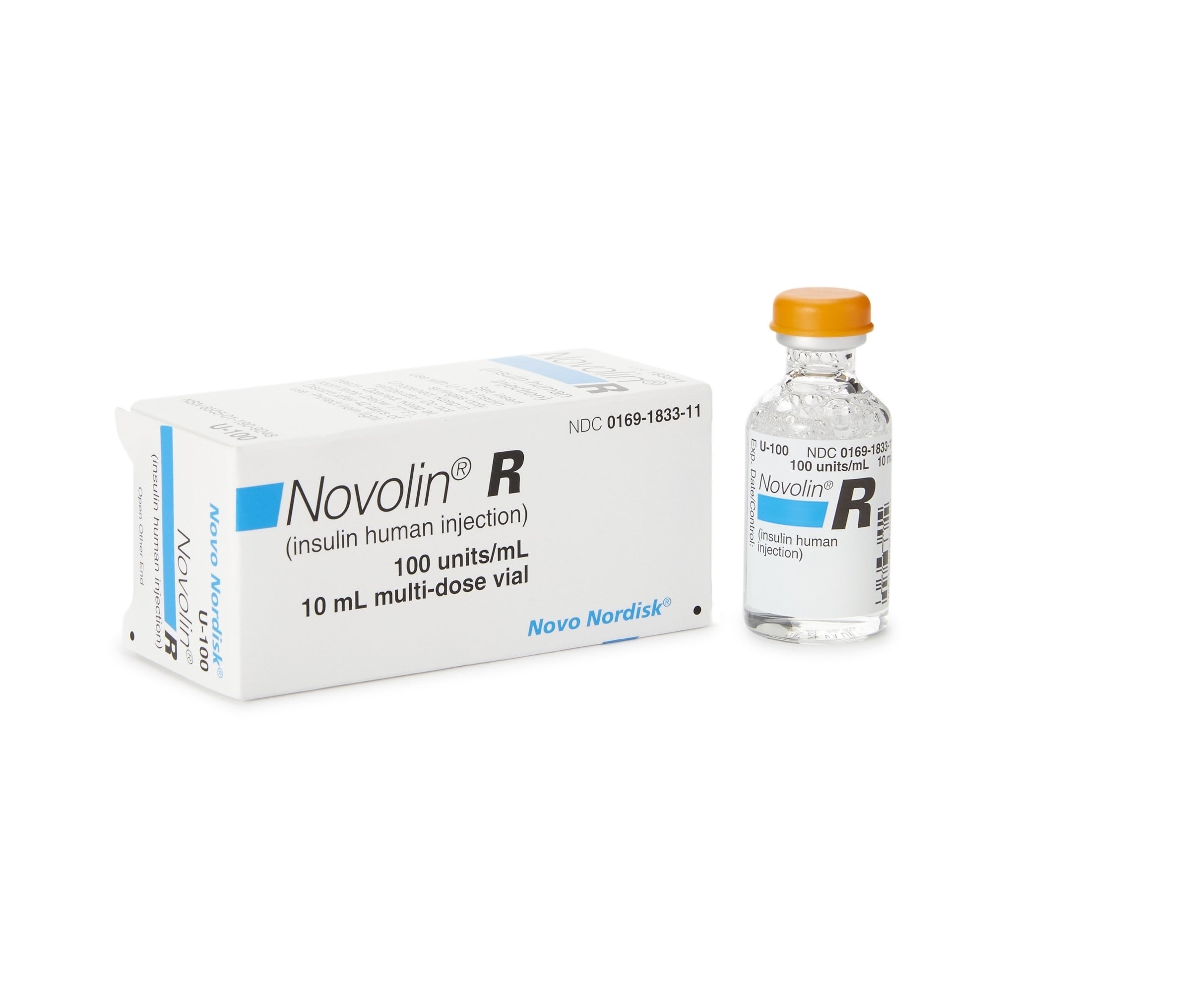 Novolin R Insulin Injection, 100 U/mL, MDV, 10 mL Vial