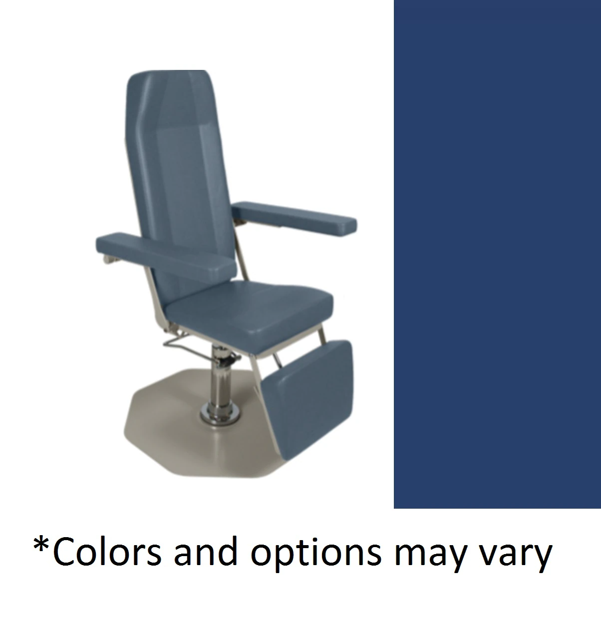 UMF Medical Phlebotomy Chair with Hinged Arms, Midnight Blue