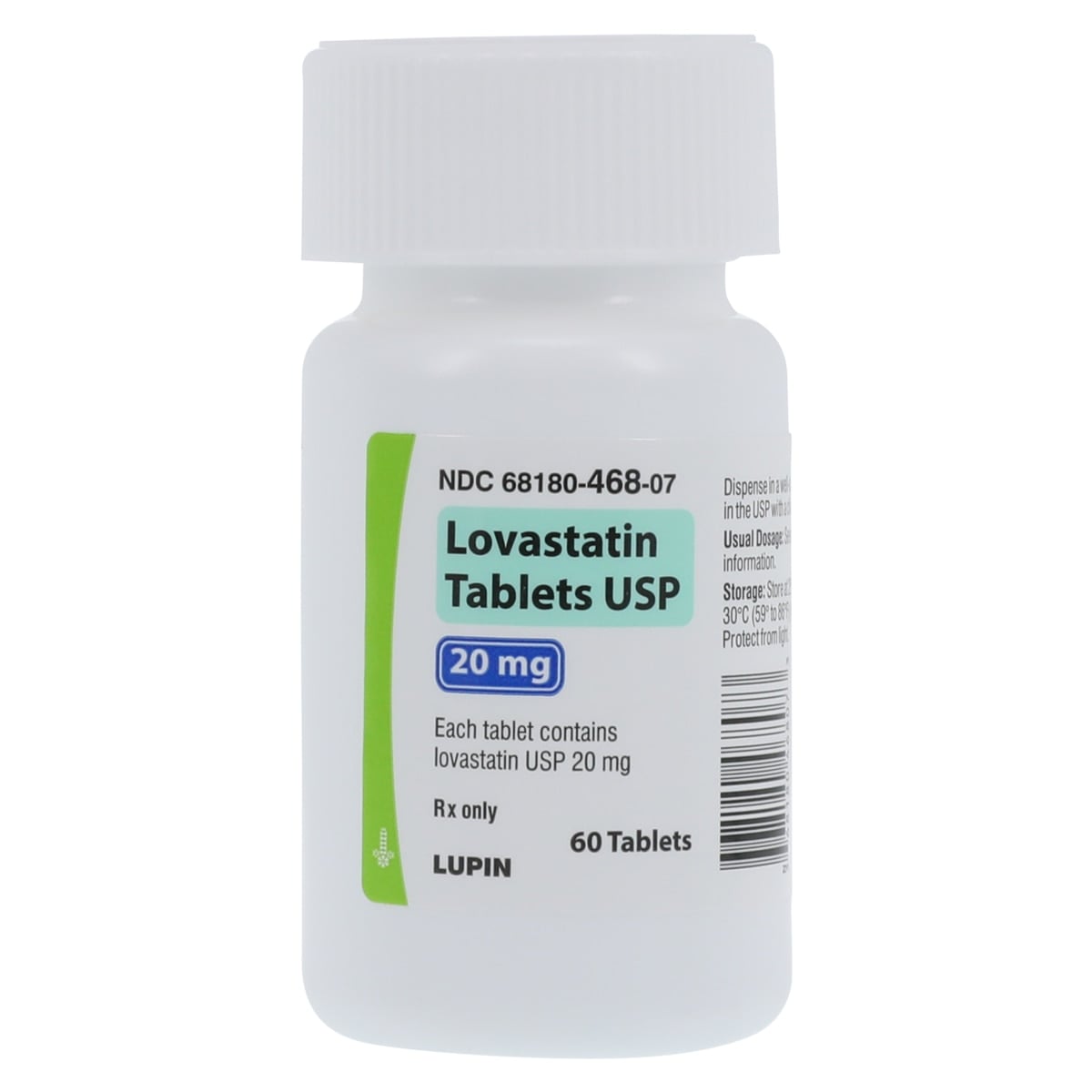 Lovastatin Tablets, 20mg, 60/Bottle