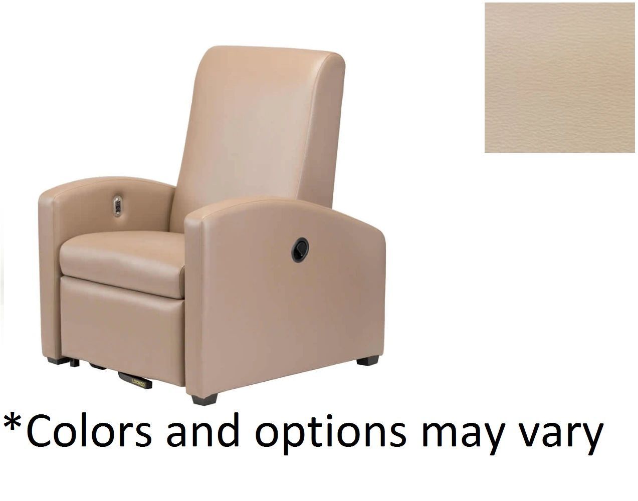 Augustine Treatment Recliner, Steel Frame, 500 lb Capacity, Taupe, Each