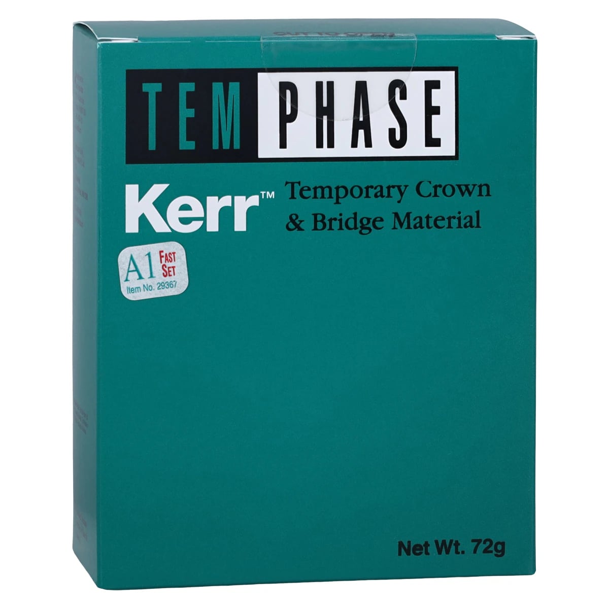 Kerr Temphase Automix Temporary Crown & Bridge Material Refill, Fast Set, Shade A1, 72 g Cartridge with 12 Mixing Tips, #29367