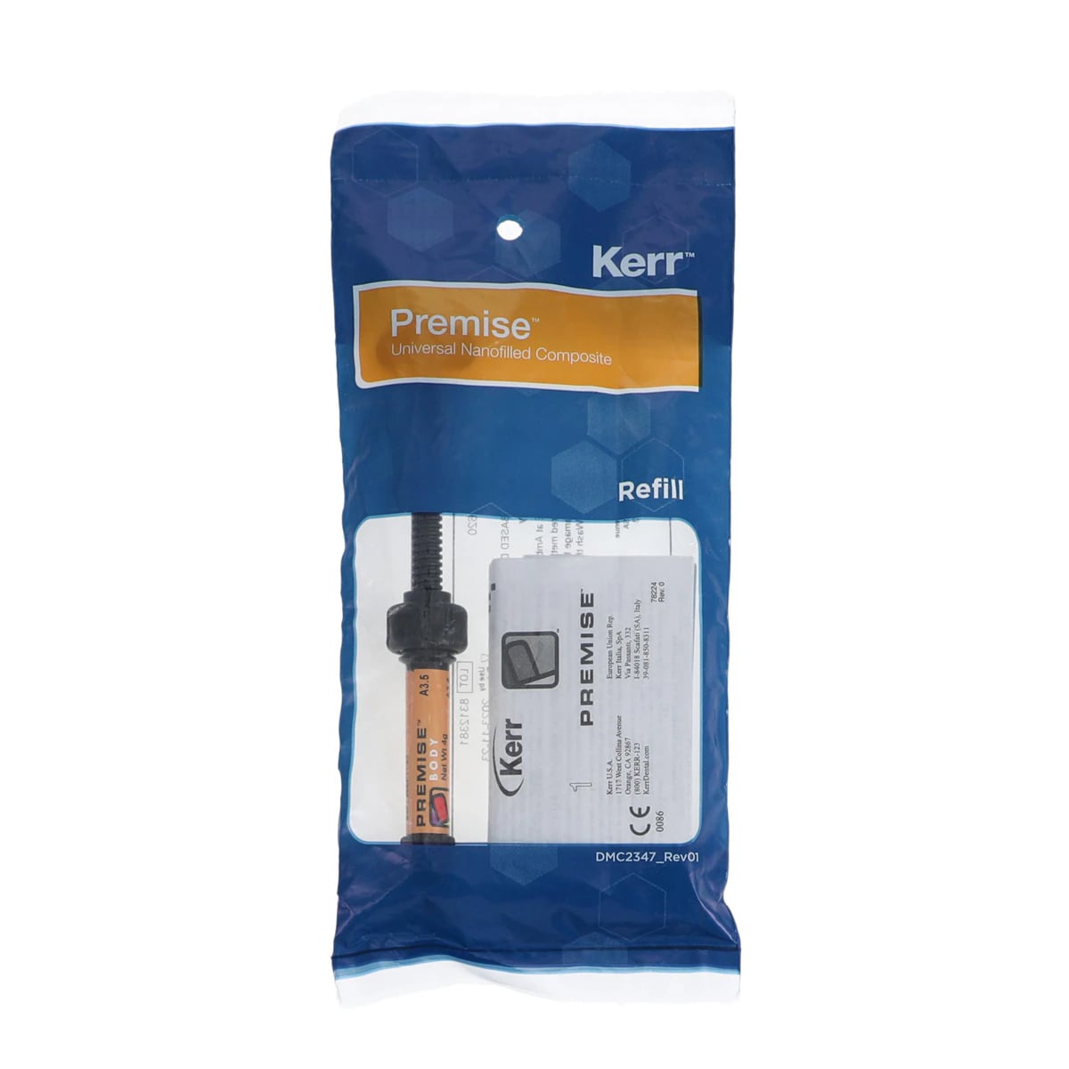 Kerr Premise Universal Nanofilled Composite Restorative, Body Shade A3.5, 4g Syringe Refill, #32620