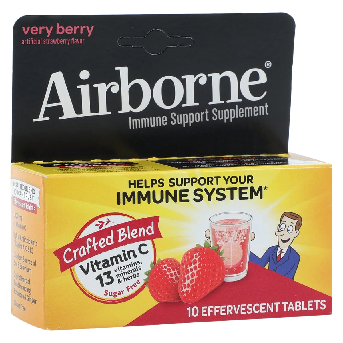 Airborne Effervescent Tablets, Very Berry, 10 Count