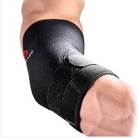 Support Elbow Brace with Strap, Medium, Neoprene, 10-11"