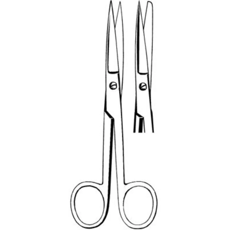 Sklar Merit Operating Scissors, Straight, Sharp/Blunt, 5-1/2" (14 cm), Stainless Steel, Reusable, Each