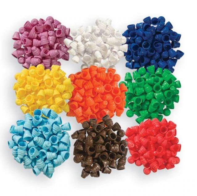 Marketlab Universal Test Tube Plug Caps, Polyethylene, White, 1000/Pk