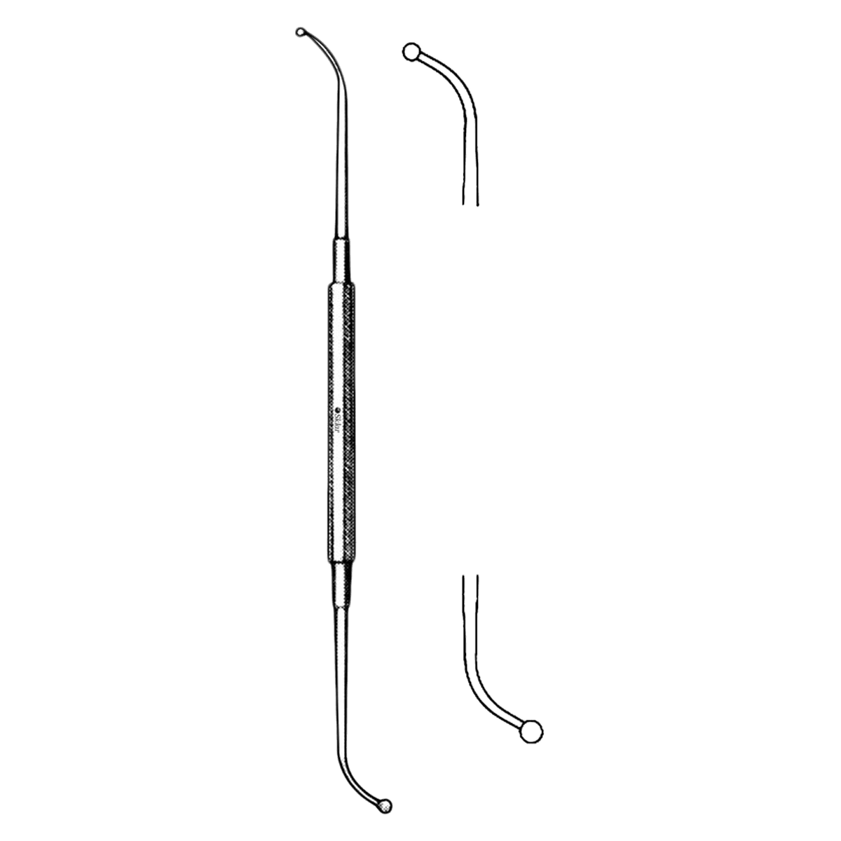 Sklar Ostium Seeker Elevator, Double Ostium Ball Tip, 7-1/2"