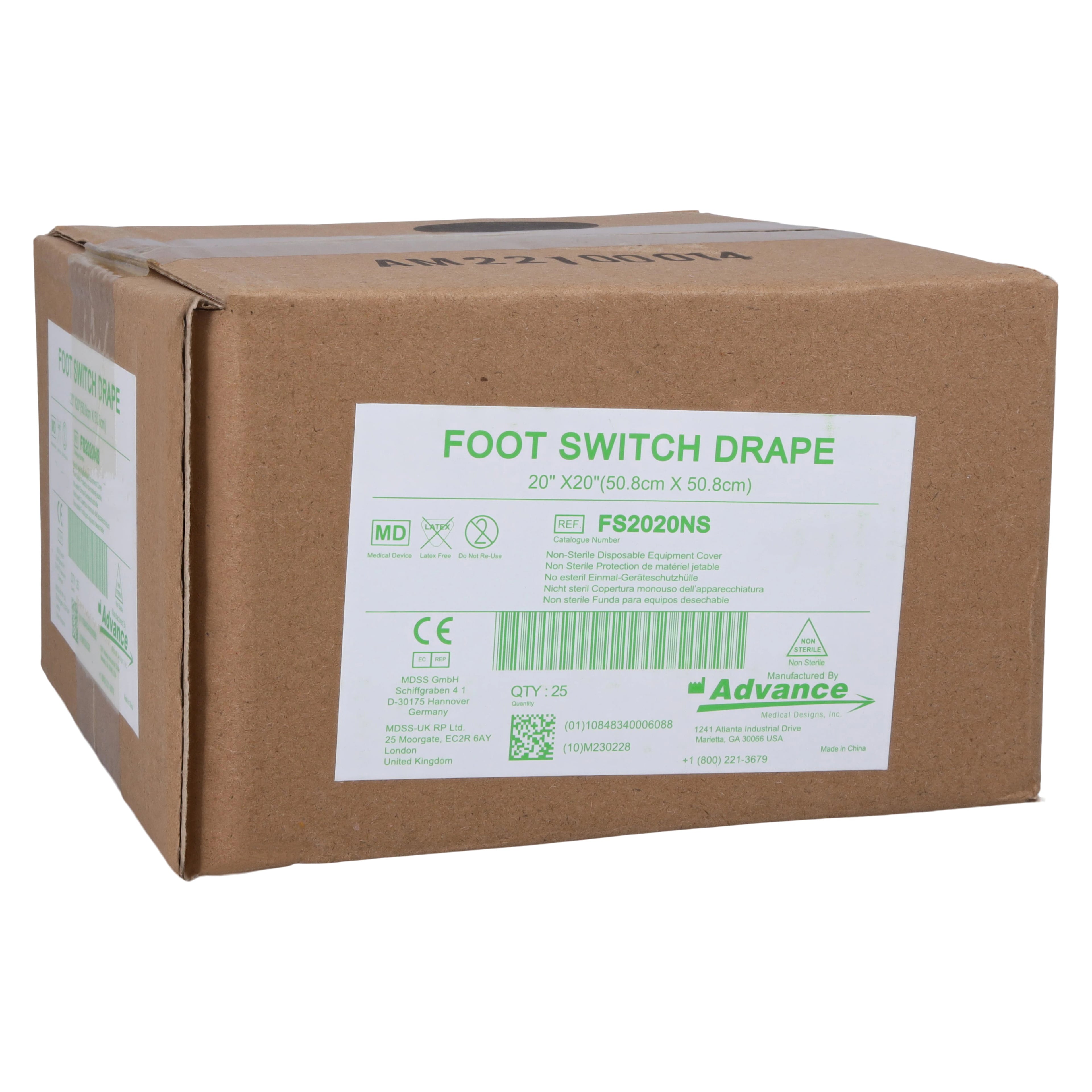 Advanced Medical Designs Non-Sterile Footswitch Cover, 20x20"