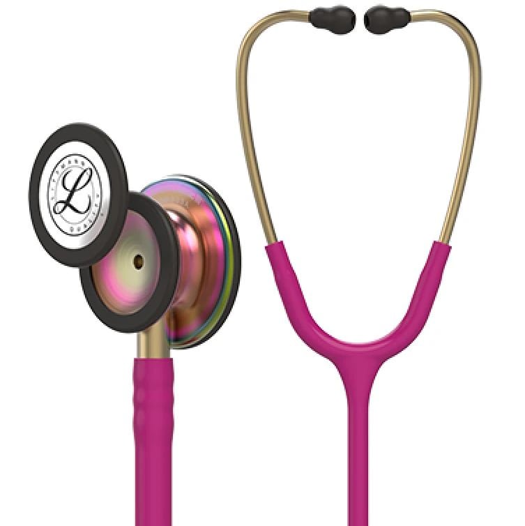 3M Littmann Classic III Stethoscope, Adult/Pediatric, Rainbow Raspberry, Single Lumen Tubing, 1 Each