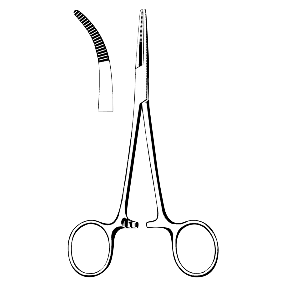 Sklar Econo Hemostatic Forceps, Curved, 5-1/2" (14 cm), 100/Case