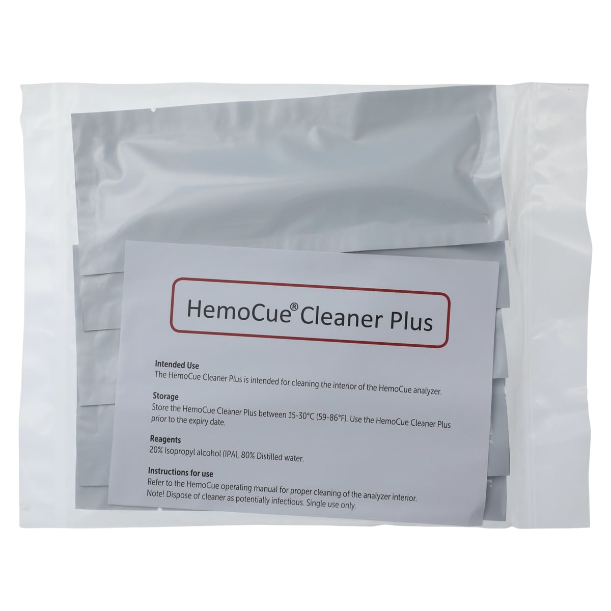 HemoCue WBC System Cleaner Swabs, 5 per Package