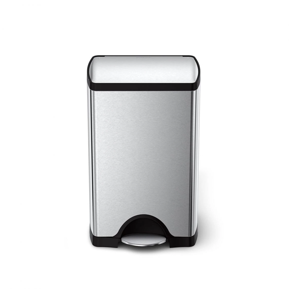 Simplehuman 10 Gallon Rectangular Kitchen Step Can, Brushed Stainless Steel