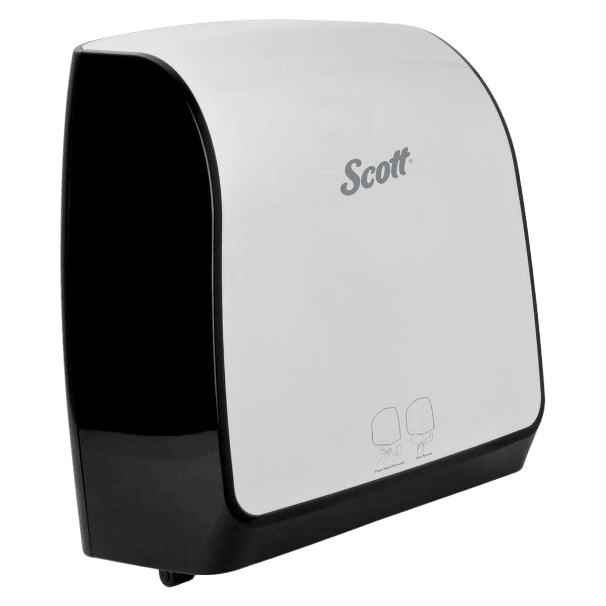 Kimberly-Clark Professional Scott Pro Automatic Paper Towel Dispenser, White Plastic, Wall Mount, for Green Core Rolls, 12.66 in x 16.44 in x 9.18 in