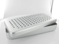 Healthmark Microprotect Sterilizing & Disinfecting Tray, Empty, Silver