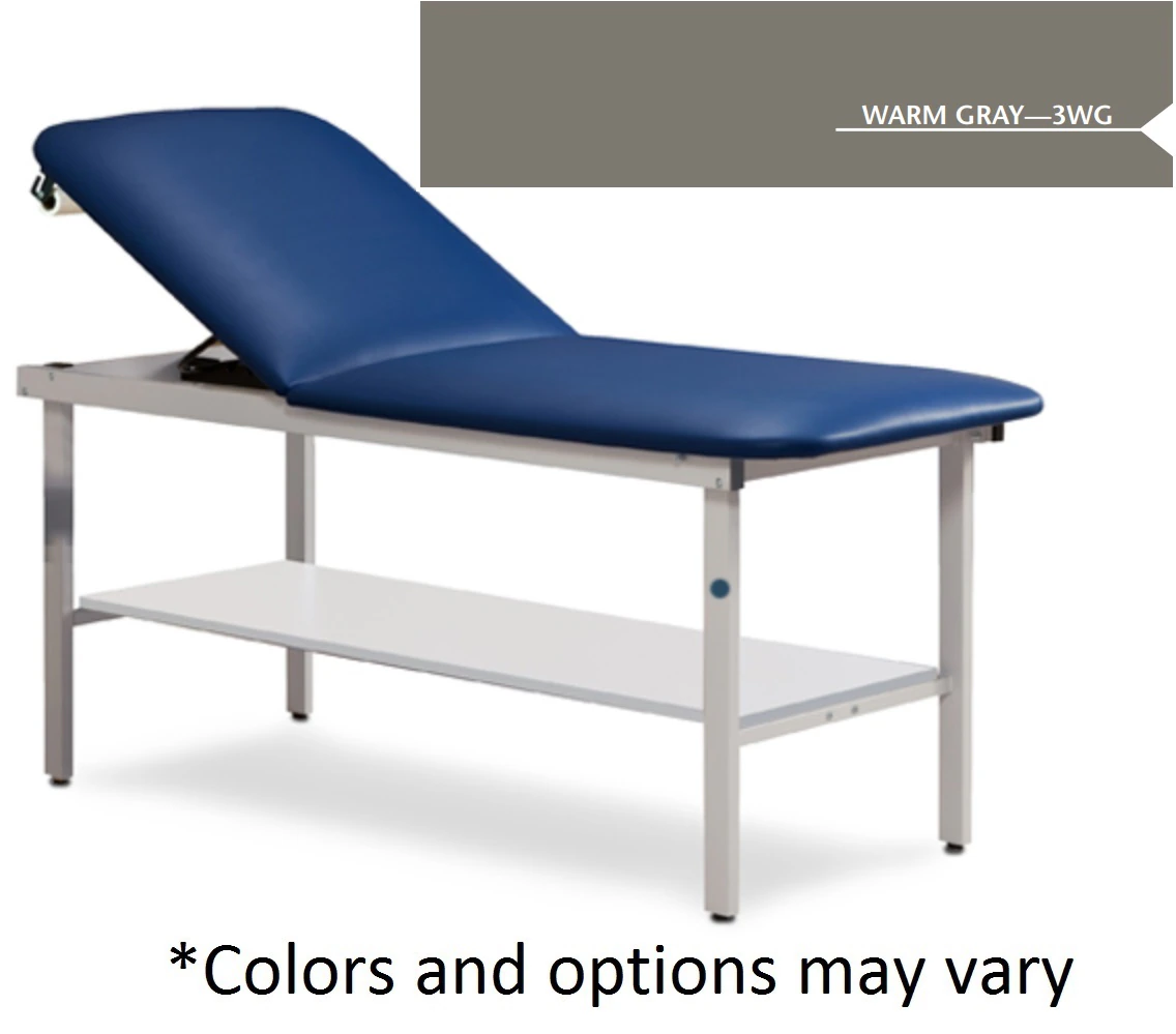 Clinton Industries ETA Alpha Treatment Table with Shelf, Warm Gray, 450 lb Capacity