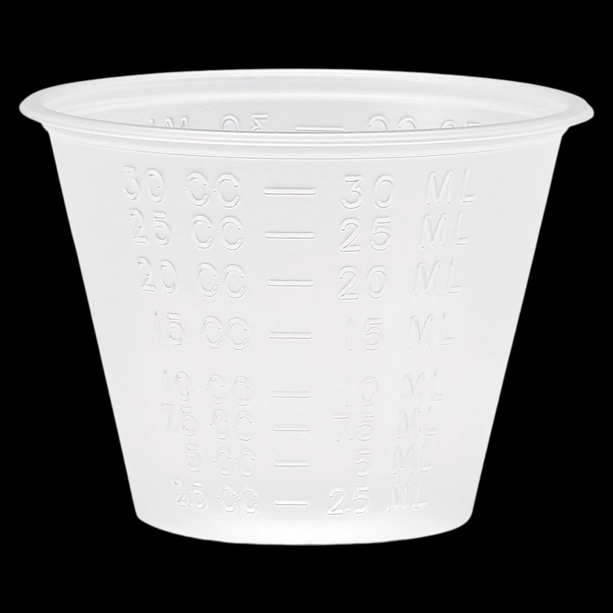 Medline Medicine Graduated Cup, Clear Plastic, 1 oz, 5000/Case
