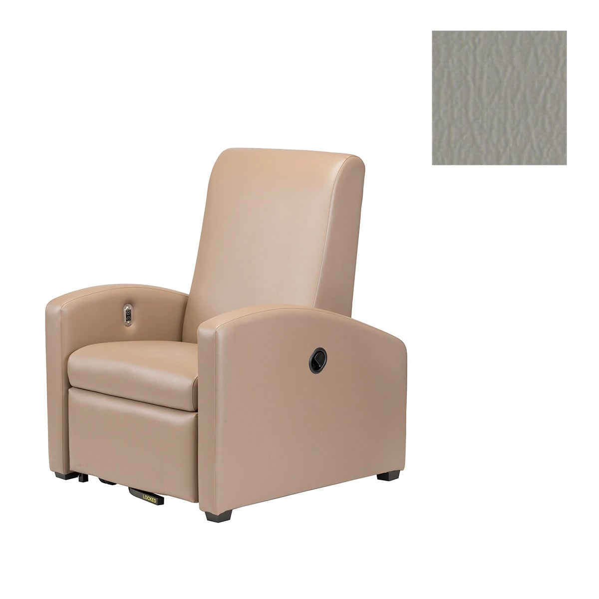 Winco Augustine Treatment Recliner, Steel Frame, 500 lb Capacity, Gray