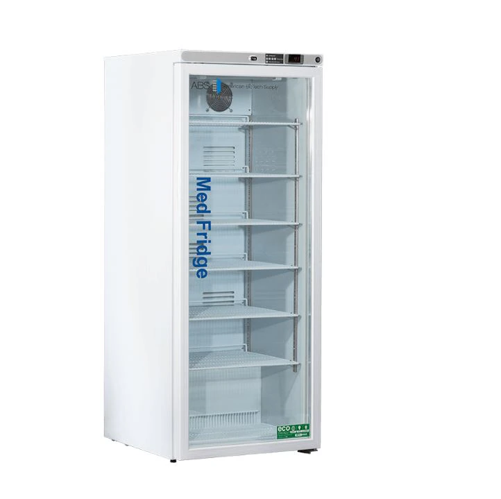 American Biotech Supply Pharmaceutical/Vaccine Refrigerator, 10.5 Cu Ft, Glass Door, Right Hinge, 2 to 8°C, Cycle Defrost