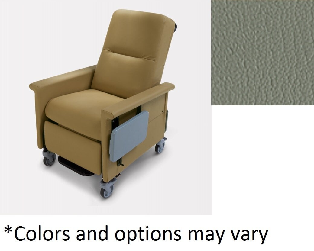 Champion 86 Series Bari Transport Recliner, Steel Frame, 500 lb Capacity, Gray