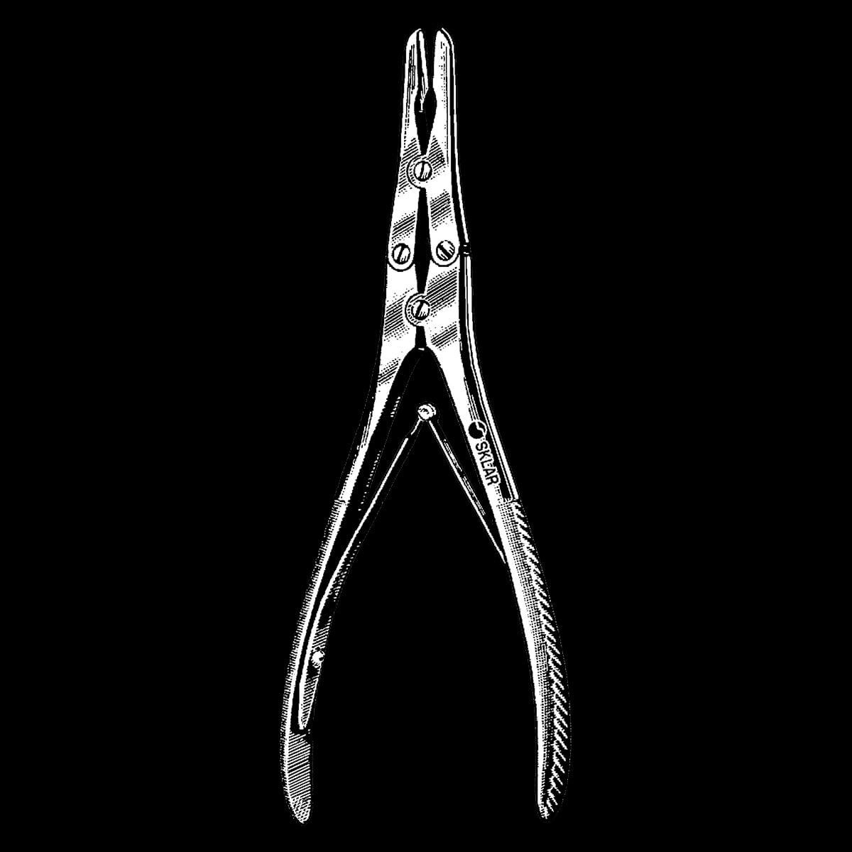 Sklar Instruments Ruskin Rongeur, Curved, Stainless Steel