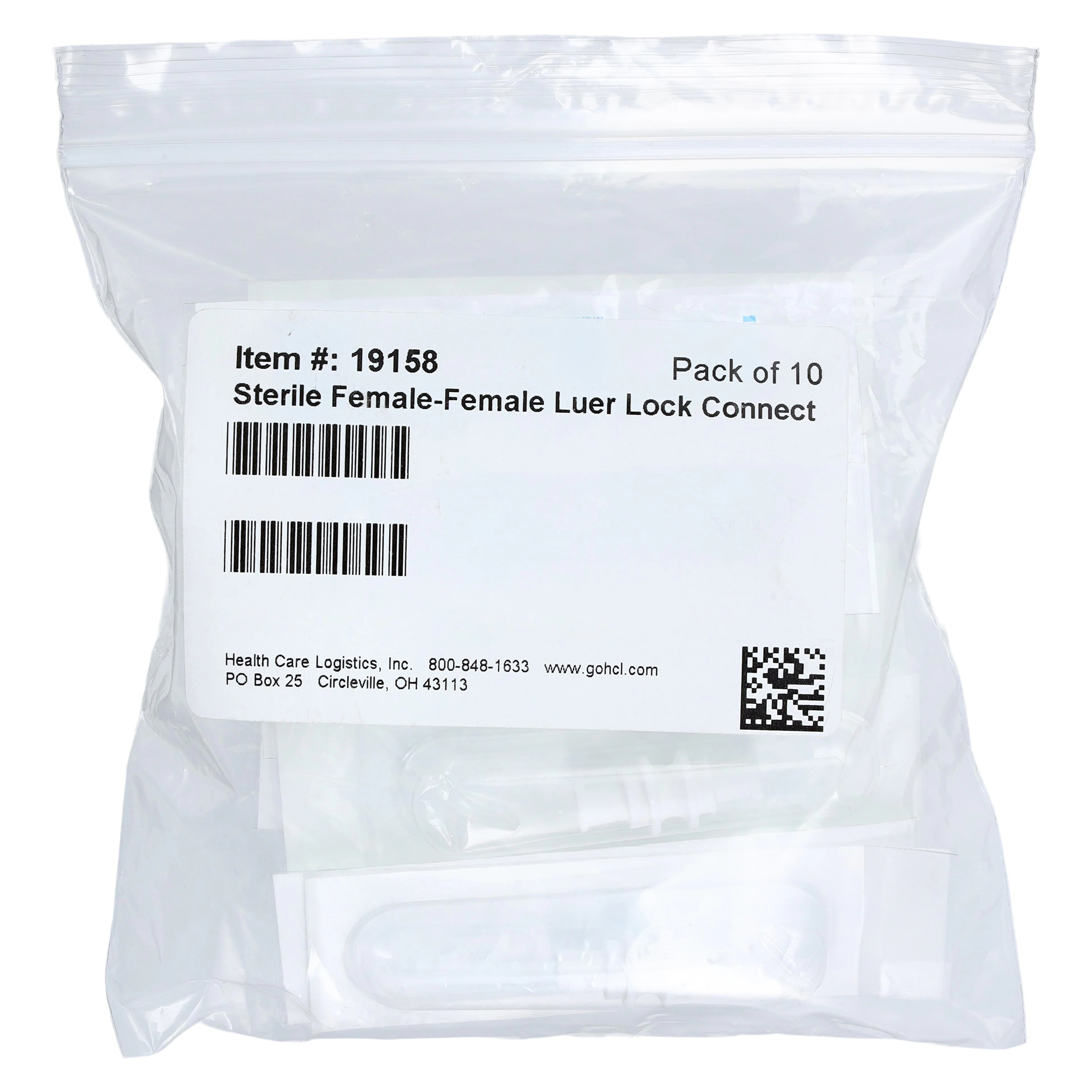 Female Adapter Luer, IV, Sterile, Pyrogen Free, Latex-Free, 10/Pk