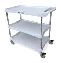Lakeside Utility Cart, 3-Shelf with Locking Caster, 36 x 18-1/2 x 33-3/4 inches