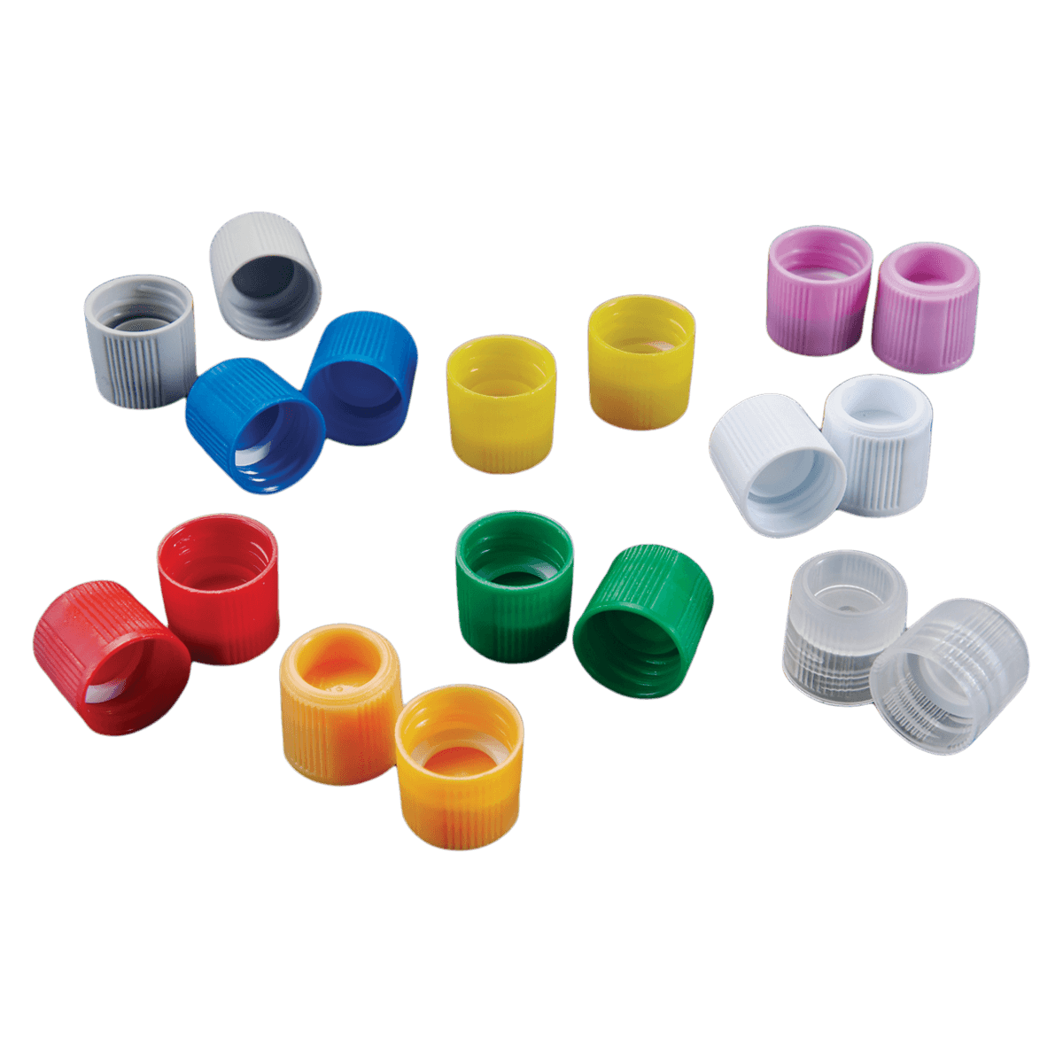 Simport Scientific Sample Tube Screw Cap, Polypropylene, Clear, Lip Seal, for 12.5mm Tubes, 1000/Package