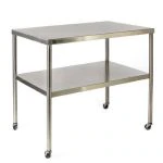 Future Health Concepts Instrument Table with Shelf, 24" x 48" x 34", 2" Casters