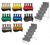 CanDo Digi-Flex Lite Hand Exerciser with Metal Stands, Assorted Colors, 10/Box