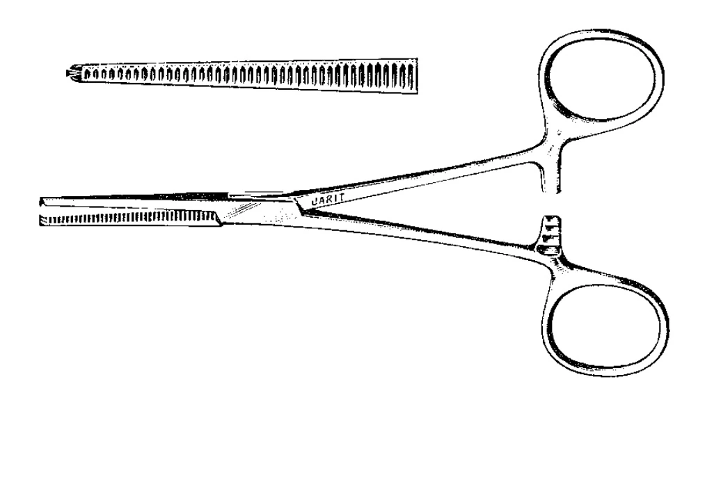 Jarit Kocher Hemostatic Forceps, Straight, 5-1/2" Stainless Steel