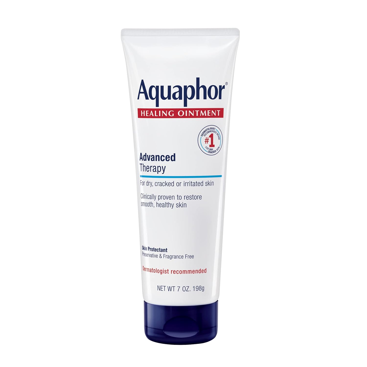 Aquaphor Healing Ointment, Petrolatum, Fragrance Free, 7 oz Tube, 12/Case