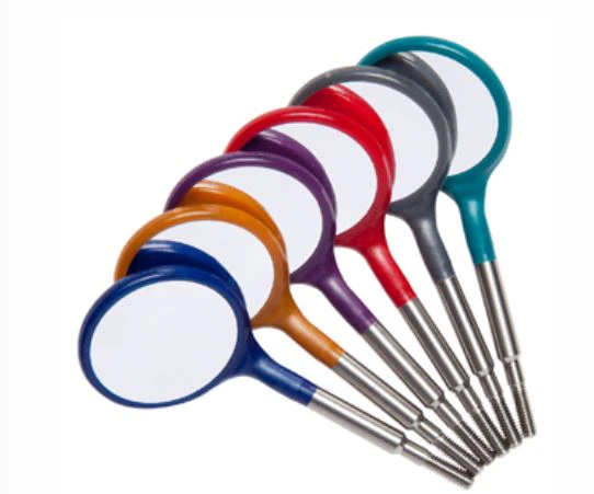 Zirc Crystal HD #4 Mouth Mirror Screw-On Heads, Jewel Assorted Colors, Cone Socket, 12/Pk, 50Z371-JWL